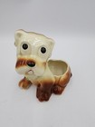 Vintage Bulldog boxer Dog puppy W collar   Sad Eyes Planter 5 75  Tall