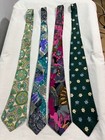 Vintage Lot 4 Neckties Multicolor Nautica City Streets Ronson Other Psychedelic