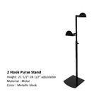2 Sided Metal Purse Display Stand     Adjustable Height Handbag Rack - Black  new 