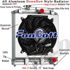 Aluminum Radiator shroud Fan For 1992 2001 Honda Civic Eg Ek Del Sol Integra 1 5