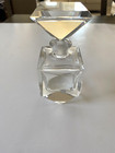 Vintage Geometric Crystal Art Deco Perfume Vanity Bottle With Stopper