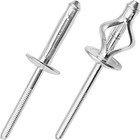 50pcs Tri-fold Aluminum Blind Rivets tri Grip Exploding 1 4 x1  Silver