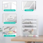 5 Tier Wall File Holder  Mesh Hanging Folder Organizer With Classify Label  V   