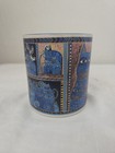 Laurel Burch Cat Ceramic Mug Blue Interior 2014 Indigo Cats