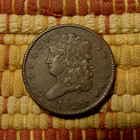 1828 Classic Head Half Cent  Au     Exceptional 13-stars Example  Very Few Marks