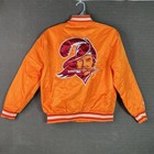 Nfl Ultra Game Men   s Tampa Bay Buccaneers Creamsicle Vintage Logo Snap Jacket M