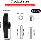 8pcs Luggage Wheels Replacement Kit 360 Spinner Suitcase Wheels 60mm Rubber Cast