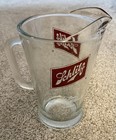 Vtg 70s Schlitz Glass Pitcher The Beer That Made Milwaukee Famous 60 Oz Mcm 