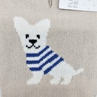 Beige Blue Knit Pet Winter Sweater Dog Warm Coat Jacket Size Xsmall 5-10 Lbs