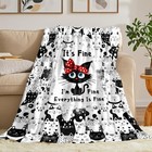 Cat Blanket Gifts For Cat Lover Soft Flannel Cats Throw 50x40 Theme Decor