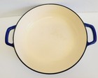 Tramontina Enameled Cobalt Blue Cast Iron 4 Qt Covered Round Sauce Pot Brazier