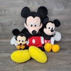Mickey Mouse Plush Lot Of 3 Small Medium Large Toys 28    20    11    Stuffed Animals