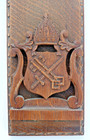 Antique Folding Bookshelf Winchester College Coat Of Arms