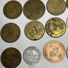 Large Vintage Trade Token Lot 40  Brass Aluminum Copper Sales Tax 