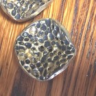 Art Nouveau Brass Buttons Lot Ruffles Dimples Enamel 28mm  5  Vtg Antique