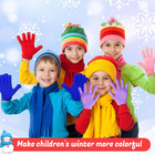 150 Pairs Kids Gloves Bulk Winter Knitted Warm Gloves Full Finger