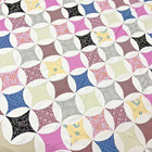 Handmade Original Cathedral Window Cotton Patchwork Quilt Top topper 86x86 