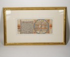 Antique Jain Manuscript Page     Handwritten   Hand-painted Cosmology Diagram