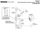 Kohler Tone Shower   Bath Trim Kit 1 75 Gpm Ts27421-4g-cp Chrome New In Box