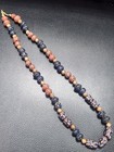 Vintage African Fancy Glass Trade Chevron Beads 11mm Necklace