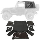 For Jeep Wrangler Tj 1997-2006 Black Soft Top Tinted Windows Replacement 4pcs