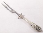 Vintage Wallace Sterling Silver Handle Meat Carving Serving Knife   Fork Set