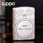 Armor Antique Gold Inlay Classical Clock Zippo Lighter Us Shipping