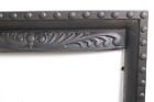 19th Century Studded Black Cast Iron Fireplace Insert