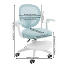 Swivel Kids Computer Chair Desk Chair Adjustable Height W  Flipped Armrests Blue