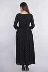 Black Kurta Women Polka Dot Flared Anarkali Kurti Gown Dress New