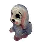 Sad Eyes 5  Pink Blue Puppy Dog Planter Vintage Ceramic Houseplant Ivy Succulent