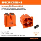 Jorgensen 3-in-1 Support Block Cabinet Master Parallel Clamp Accessory 4-pack Us