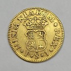 1755 Spanish Colonial Gold 1 2 Escudo Ferdinand Vi Circulated Nice  m699