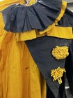 Vintage 1960 s Handmade Unisex Blue   Yellow 3-piece Clown Jester Costume