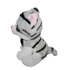 Dan Dee Plush Cat Kitty Gray   White W stripes Wearing Bow Tie Stuffed Animal