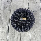 Bohemia Glass Trinket Box Dish Jewelry Purple Sunflower Czechoslovakia Vtg