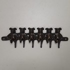 Vtg Bronze Dancing Pigs Coat Hook Key Hooks Hat Rack Farmhouse Cottagecore