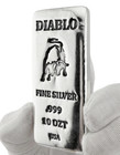 10 Troy Ounce  999 Fine Silver - Diablo Bar - Cast - Polished Finish