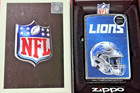 Zippo 48428  Windproof Lighter  Nfl Detroit Lions  Street Chrome  New Old Stock