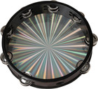 Radiant Tambourine 10 Inch Hand Held Tambourine Double Row Jingles Reflective Dr