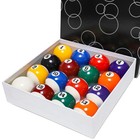 Billiard Pool Table Balls Set 2-1 4 Inch Regulation Size Resin 16 Pcs