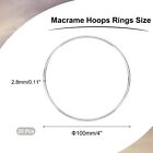 20 Pcs Dream Catcher Rings metal Floral Hoops 4 Inch Macrame Hoops Ring silver