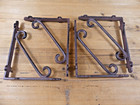 4 Cast Iron Brackets Braces Shelf Bracket Rustic Corbels Braces W  Plant Hanger