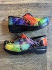 Dansko Womens Professional Nurse Clogs Multicolor Rainbow Size 36 Non Slip