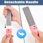10 Pack Pumice Stone Scouring Sticks With 2 Universal Handles  Grey