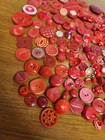 Lot Of 210  Vintage   Antique Buttons Mixed Materials Reds