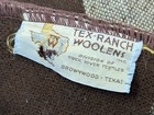 Vintage Tex-ranch Woolens Brown Plaid Wool Blanket Brownwood Texas 60x46  b7 