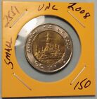 2008 Thailand King Rama Ix 9  Wat Arun 10 Baht Bi Metal Unc Coin Thai Year 2551