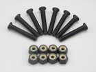 Skate Skateboard Mounting Bolts   Lock Nuts Hardware 1 25  Black Counter Sunk