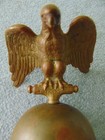 Old Antique Grandfather   Tallcase Clock Large Eagle Ball Brass Finial Part Nice